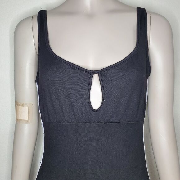 Bebe Black Sleeveless Dress with Keyhole front,  Bebe Logo on the sides - NWT - Picture 8 of 11
